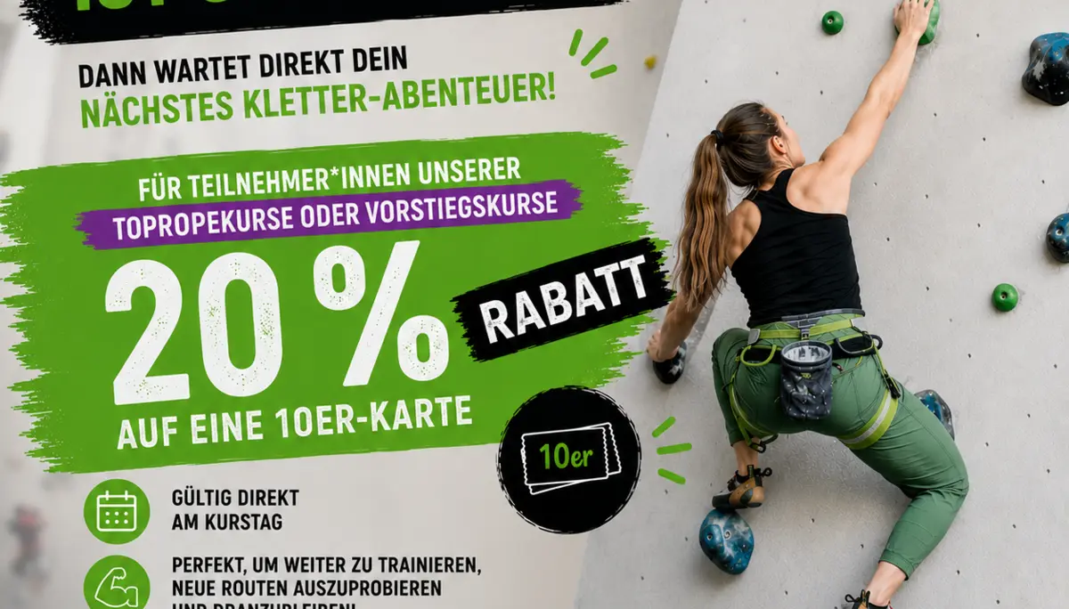 Poster 20Prozent-Kursaktion | © Malte Pfennings