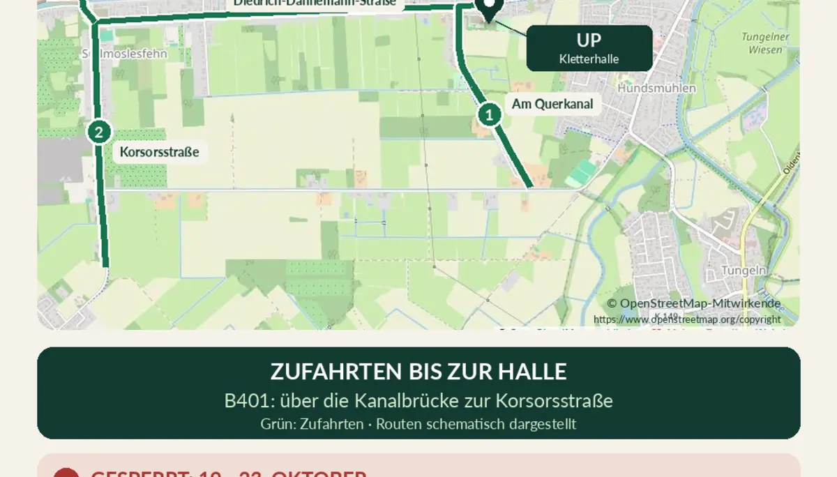 Anfahrt Kletterzentrum | © Kletterzentrum