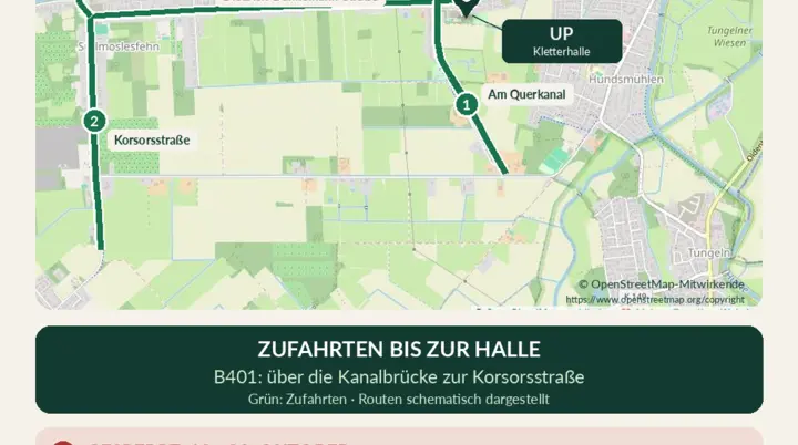 Anfahrt Kletterzentrum | © Kletterzentrum