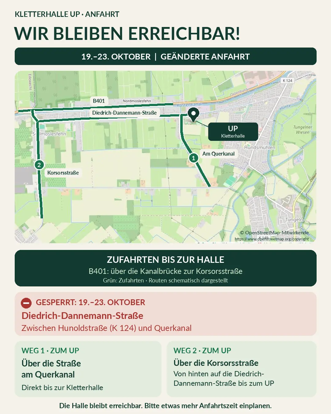 Anfahrt Kletterzentrum | © Kletterzentrum